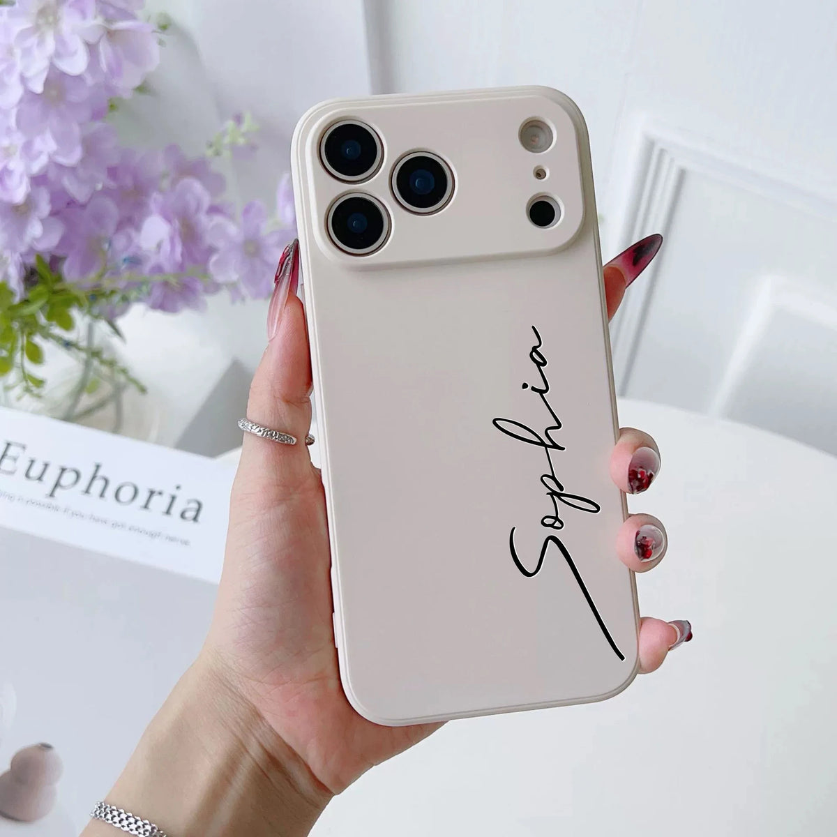 Personalized Custom Letters Name Colorful Soft Liquid Silica Gel Phone Case For iPhone 11 12 13 14 15 16 17 18 Pro Max 17Air