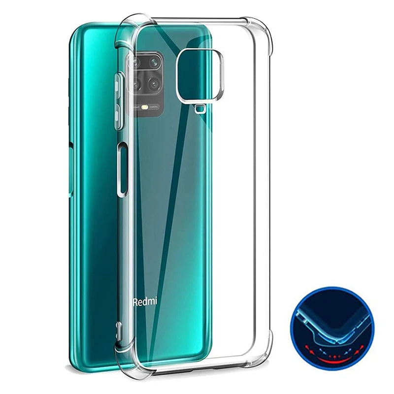 Shockproof Silicone Case On For Xiaomi Redmi Note 9 8 7 6 Pro Max 8A 9S Clear Case For Xiaomi Mi 8 9 10 Lite mi 9t Cover