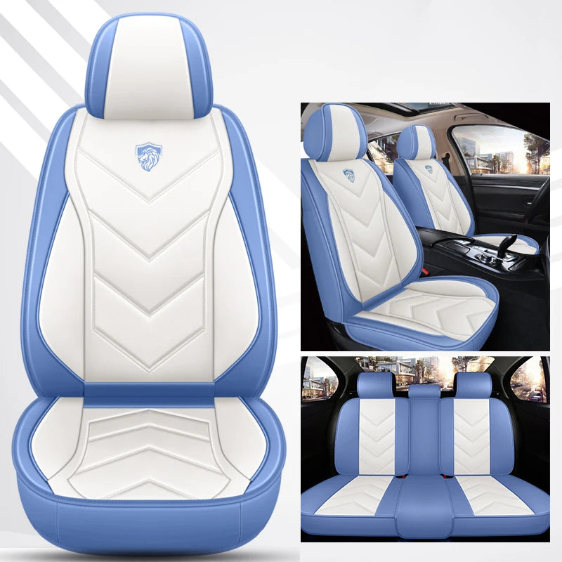 Leather Car Seat Covers For Fiat Toro Bravo Freemont 500 Argo Seat Leon Ibiza Arona BMW E39 Auto Interior Accesorios Waterproof