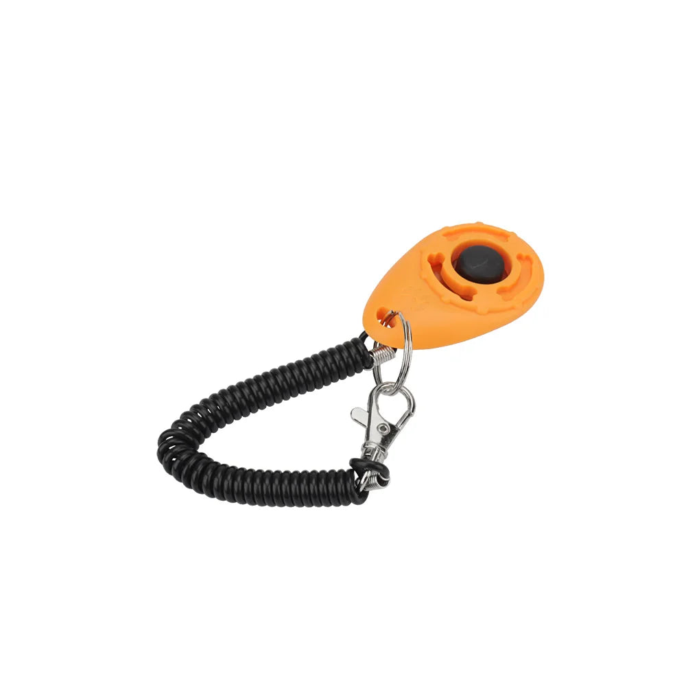 Pet Training Clicker Cat Dog Toy Spring Keyring Portable Sound Pet Training Supplies