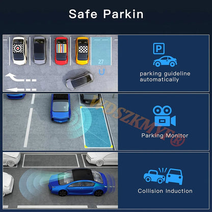 New WIFI 4Channel 360 Degree  Car Dvr 1080P Video Recorder WiFi APP Dashcam 24h Parking Monitor Rear View Camera Car Recorder