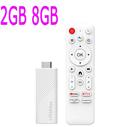 Android TV Stick H96 Max H313 Allwinner Quad Core 4K Wifi6 BT Voice Assistant Remote Control Media Player Smart TV Box
