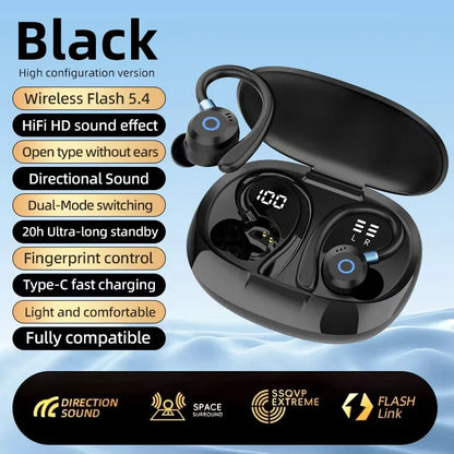 TWS Bluetooth Headphones, Dual Microphones, ENC Noise Cancellation, Touch Volume Control, Ultra-Long Battery Life