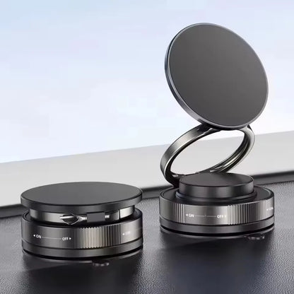 2026 New Vacuum Magnetic Phone Holder for Car - Suction Cup Phone Mount for MagSafe, 360° Rotatable Portable Strong Magnet Stand