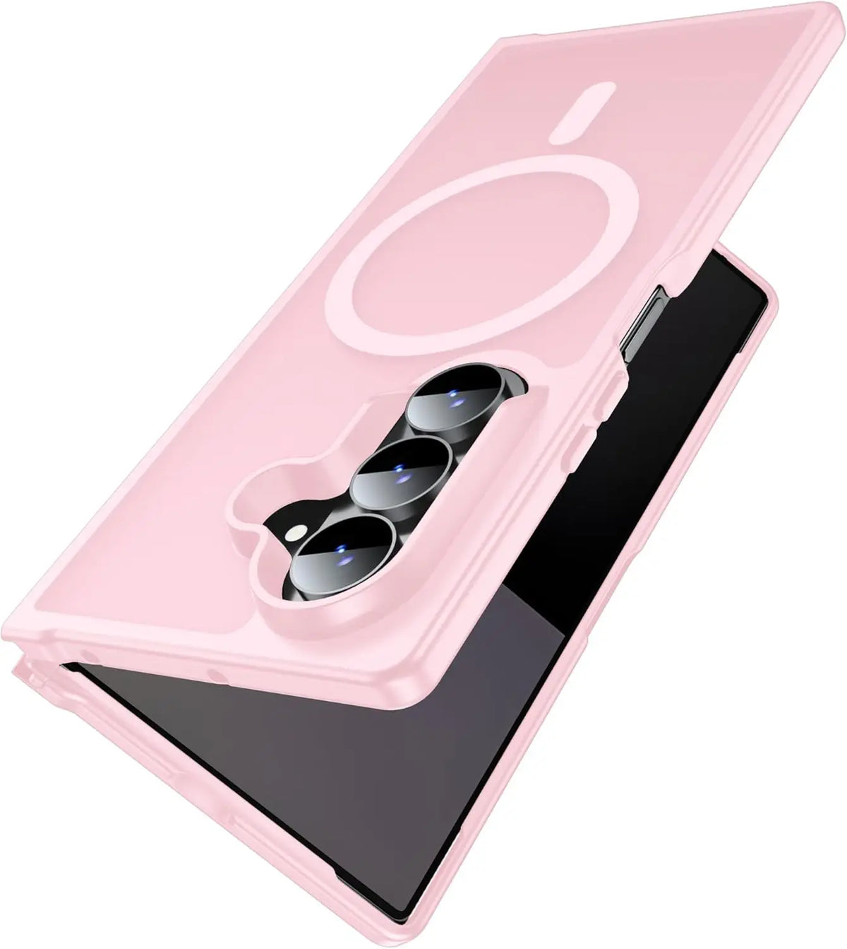 Fashion Magnetic Case For Samsung Galaxy Z Fold 8Ultra 8 7 6 5 4 For MagSafe Slim Translucent Matte Hard Back Soft Bumper Cover