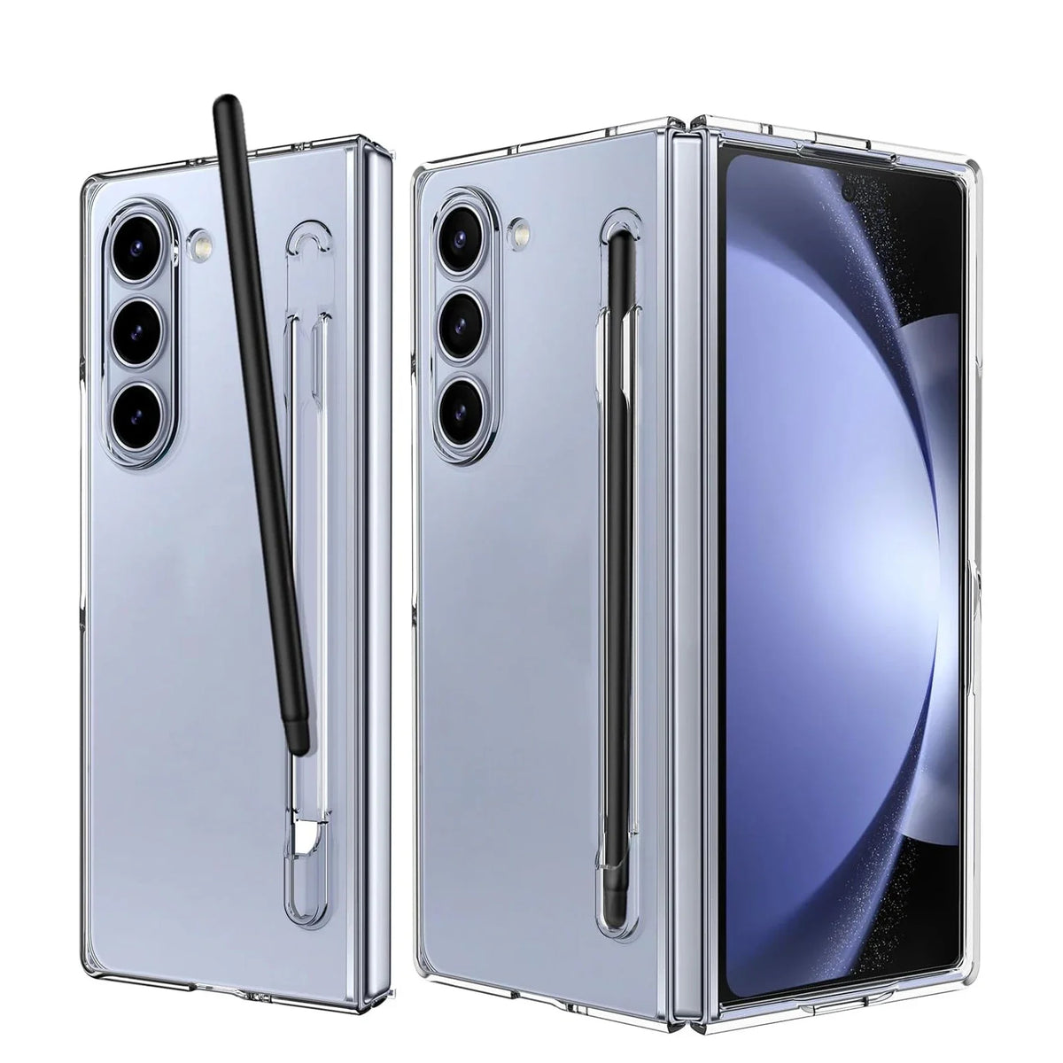 Luxury Skin Feeling PC Hard Case for Samsung Galaxy Z Fold 8 Ultra 7 6 5 4 3 with S Pen Slot and Pen Ultra-thin Shockproof Cover