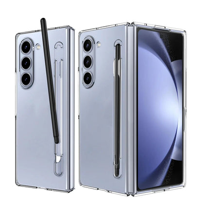 Luxury Skin Feeling PC Hard Case for Samsung Galaxy Z Fold 8 Ultra 7 6 5 4 3 with S Pen Slot and Pen Ultra-thin Shockproof Cover