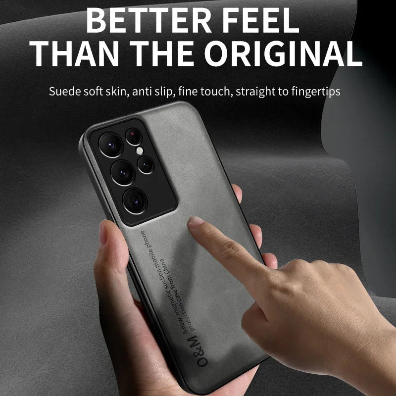 Magnetic Leather Phone Case For Samsung Galaxy S10 S20 S21 FE S22 S23 Plus Note 9 10 20 Ultra Build-in Magnet iron Soft Cover