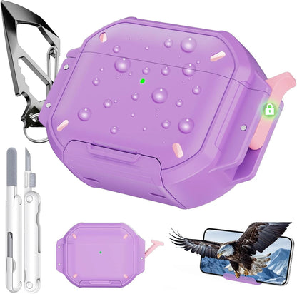 2026 for AirPod 5  Waterproof Case with Lock Sturdy Rugged Case Shockproof Headphone Case for AirPods Pro 3/4/5 Earbuds Cases