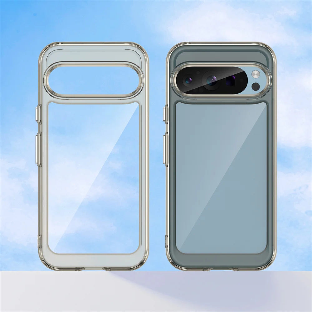 Fashion Transparent Acrylic Case For Google Pixel 9 8 7 Pro 8 10A Colorful Hard Clear Shockproof Thin Cover For Pixel 10 Pro XL