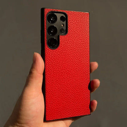 Premium Genuine Leather Case For Samsung Galaxy S24 Ultra S23FE S22 S21FE S20 Cover Full Protection Shockproof Back Carcasa