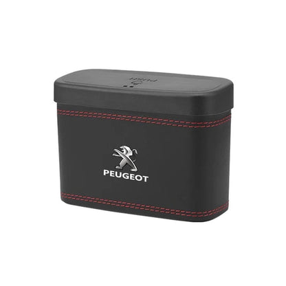 Car trash can hanging car garbage dustproof box storage box suitable for Peugeot 205 206 207 208 301 307 308 406 407 408 508 RCZ