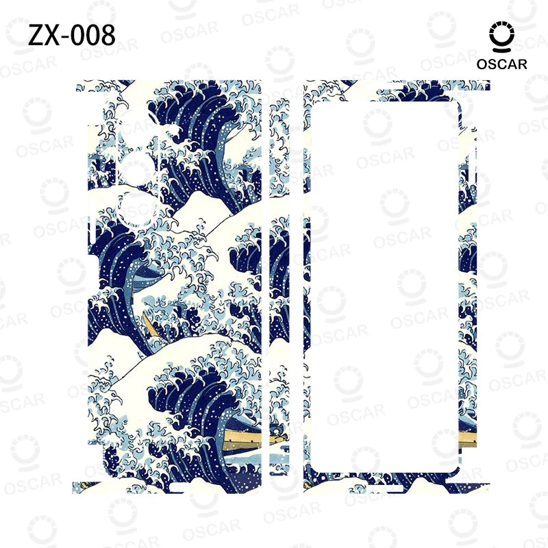 Colorful Anti-Scratch Stickers For Samsung Galaxy Z Fold 5 4 7 6 Fold5 Fold4 Protective Decal Skin Cover Back Film