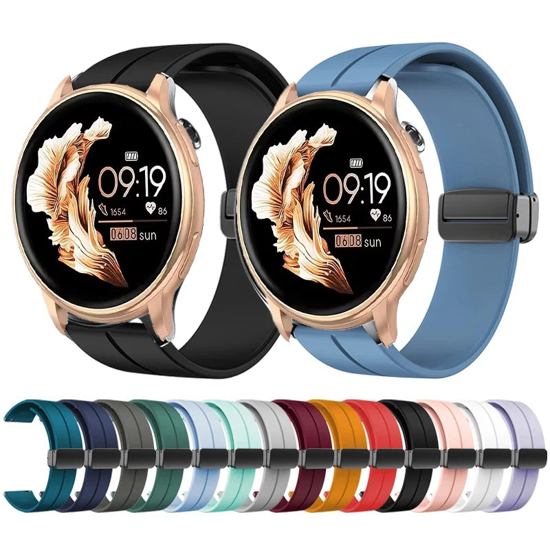 Magnetic Folding Buckle Band for MEVADEN Y22 SmartWatch Silicone Strap for MEVADEN Y22 Watchband Bracelet