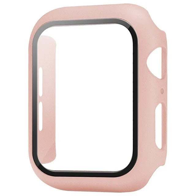 Glass+Cover For Apple Watch case 10 9 8 7 6 SE 5 iWatch Accessorie Screen Protector iWatch series 46mm 44mm 40mm 41 45mm 38 42mm
