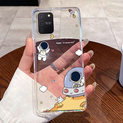 Casing For Samsung S10 Lite Case G770F Aesthetic Cute Cat Fashion Transparent Back Cover For Samsung Galaxy S10 Lite Phone Case