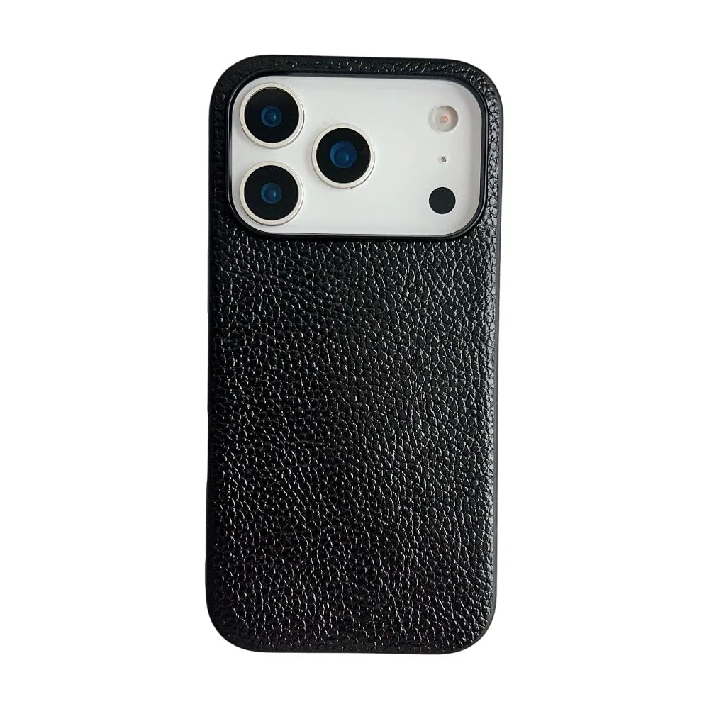 Snake Lichi Pattern Leopard Print PU Leather Case for IPhone 17 Air 16 15 14 Plus Pro Max Shockproof Rugged Protector Back Cover