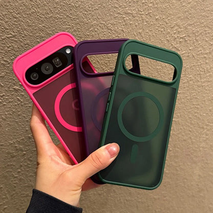 Luxury Translucent Matte Magnetic Case For Google Pixel 10 ProXL 9Pro XL 11 ProXL 10 9A Wireless Charging Candy Color Slim Cover