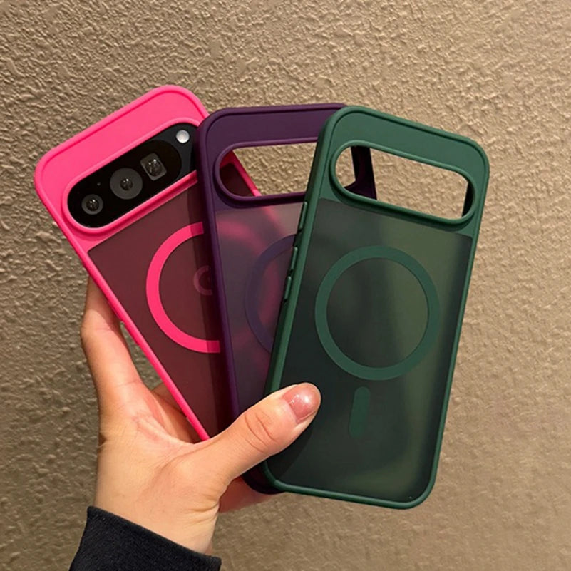 Luxury Translucent Matte Magnetic Case For Google Pixel 10 ProXL 9Pro XL 11 ProXL 10 9A Wireless Charging Candy Color Slim Cover