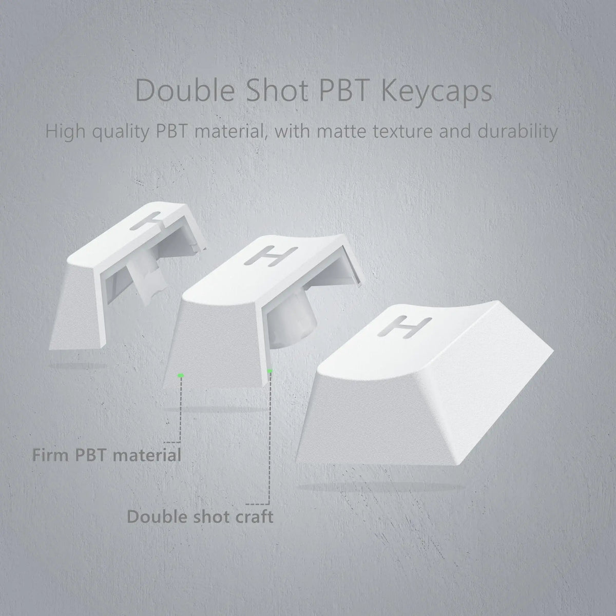 140 Keys White Grey PBT Keycap RGB Shine Through Double Shot Keycaps Cherry Profile for MX Switches  Mechanical Gaming Keyboard
