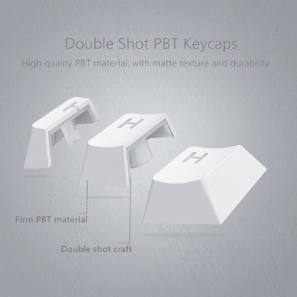 140 Keys White Grey PBT Keycap RGB Shine Through Double Shot Keycaps Cherry Profile for MX Switches  Mechanical Gaming Keyboard