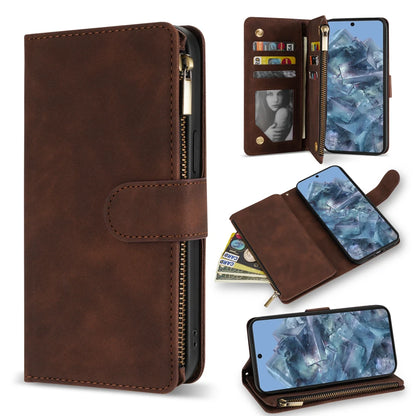 Wallet Multi-card Slot Zipper Magnetic Flip Leather Case For Google Pixel 10 Pro XL 9a 9Pro 8a 8 7Pro 7a  6Pro 6a Cover Shell