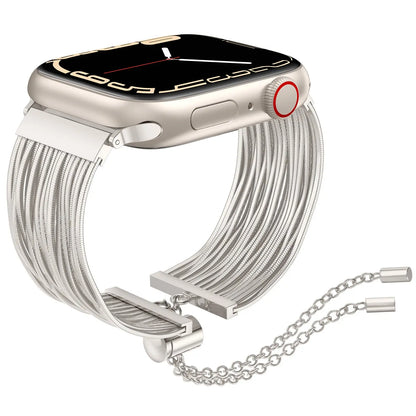 Strap For Apple Watch Band 49mm 45mm 41mm 44mm 40mm 42mm 38mm Women Steel Chain Bracelet IWatch Ultra SE Series 8 7 6 5 4 3 2 1