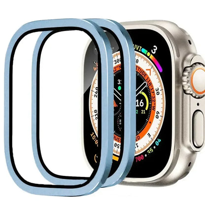 2PCS HD Metal Tempered Glass For Apple Watch Ultra 49mm Screen Protector Anti-Scratch Bumper Full Film for IWatch Ultra 49mm