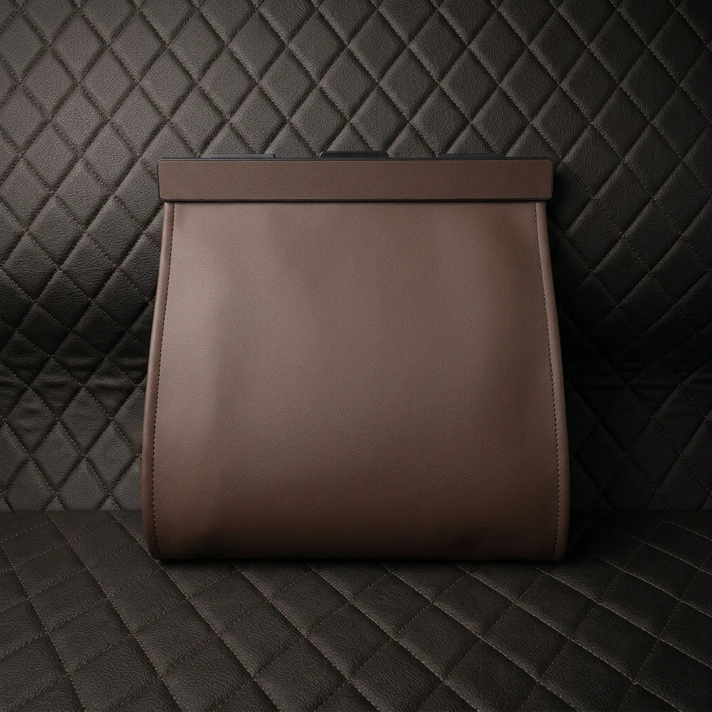 Magnetic Adsorption Car Garbage Bag Waterproof PU Leather Auto Back Seat Hanging Trash Bin for Car Interior Accessories