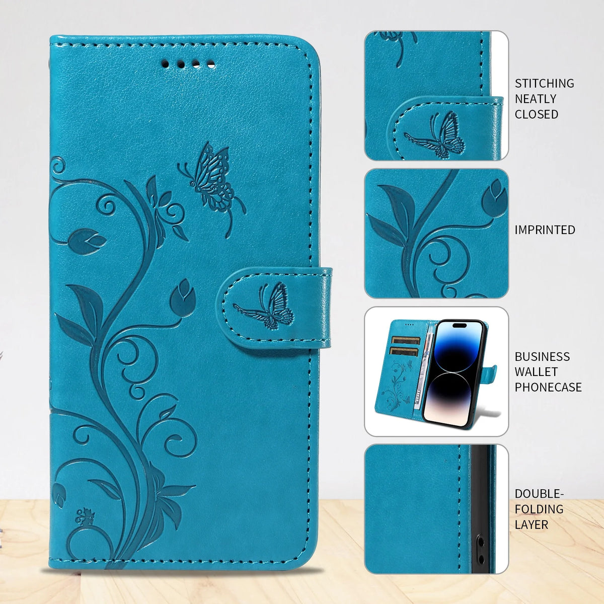 Butterfly Flower Vine Case For Samsung Galaxy S26 S25 Edge S24 S23 S22 S21 S20 Ultra FE S10 Plus Flip Wallet Leather Phone Cover