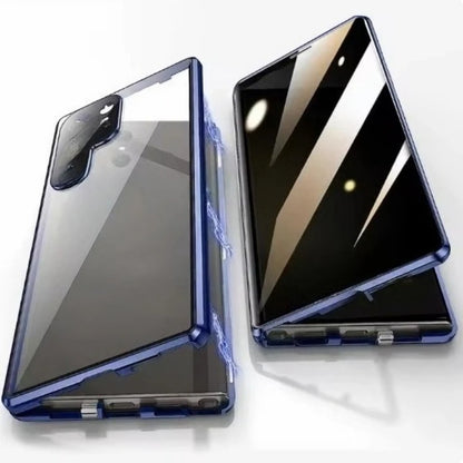 360 ° Protection Anti Peeping Metal Magnetic Case For Samsung Galaxy S26 S25 S24 S23 S22 Ultra Plus Double-Sided Glass Snap Lock
