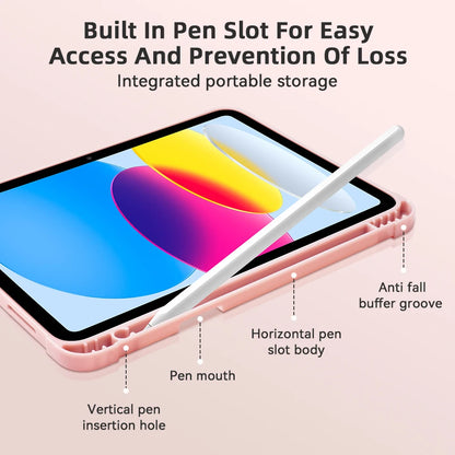 For iPad Mini 6 7 iPad Pro 11 M4 iPad Air 11 M2/M3 10th A16 for Air 5/6/7/8 10.2 9.7 10.9 Shockpro Case with Side Pencil Holder