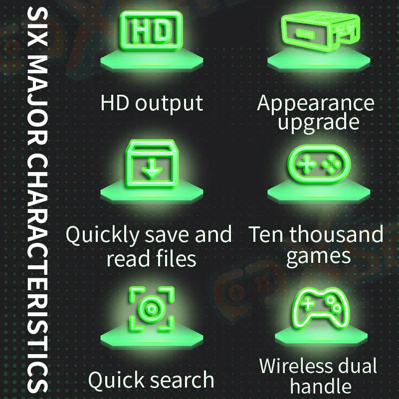 2026 New Coopreme Y7 X7 128G  Linux System 4K Video Game Console TV Box Wireless Controller Retro Game 10000+ Support PSP