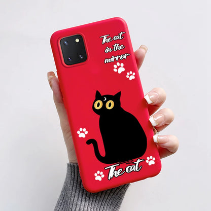 For Samsung Galaxy Note10 Lite Case SM-N770F 6.7'' Cute Bear Cartoon Cat Cover Soft TPU Phone Case For Samsung Note 10 Lite Bags