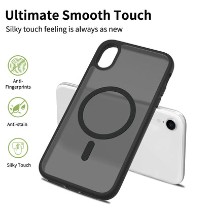For iPhone XR 6.1 Inch Matte Magnetic Case, Compatible with MagSafe Drop Protection Slim Translucent Cover For iPhone 11