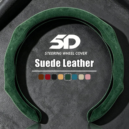 Premium Non-slip Suede Leather Car Steering Wheel Cover Booster Cover For Geely Coolray Boyue Okavango  Icon Emgrand X7 EX5