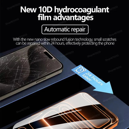 1-5PCS Full Cover Hydrogel Film For iPhone 17 Pro Max 17 Air 13 15 16 14 12 11 Pro Max Plus Mini 16e Screen Protector Soft Cover