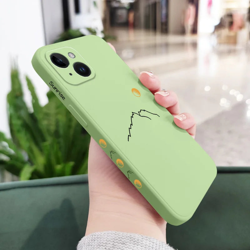 Line Mountain Phone Case For iPhone 17 Air 16E 16 15 14 13 12 11 Pro Max Mini X XR XS Plus 6 6S Plus Cover