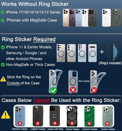 360° Adjustable Magnetic Car Phone Holder with Strong Suction Cup, Foldable Design for Desk, Bathroom & Universal Use