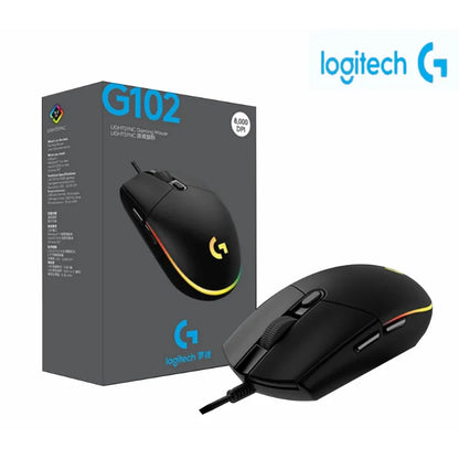 Logitech G102 Gaming RGB Mouse Lightweight Design 200-8000DPI G102 Second Generation Ergonomic Mouse Computer Mouse