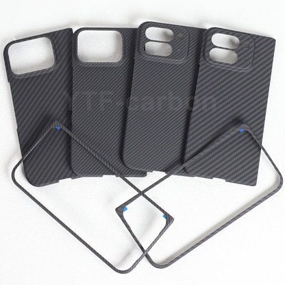 YTF-Carbon New Style for Google Pixel 9/10 Pro Fold Kevlar Carbon Fiber Hinge Protection Cover Ultrathin 11 Pro Fold Phone Case
