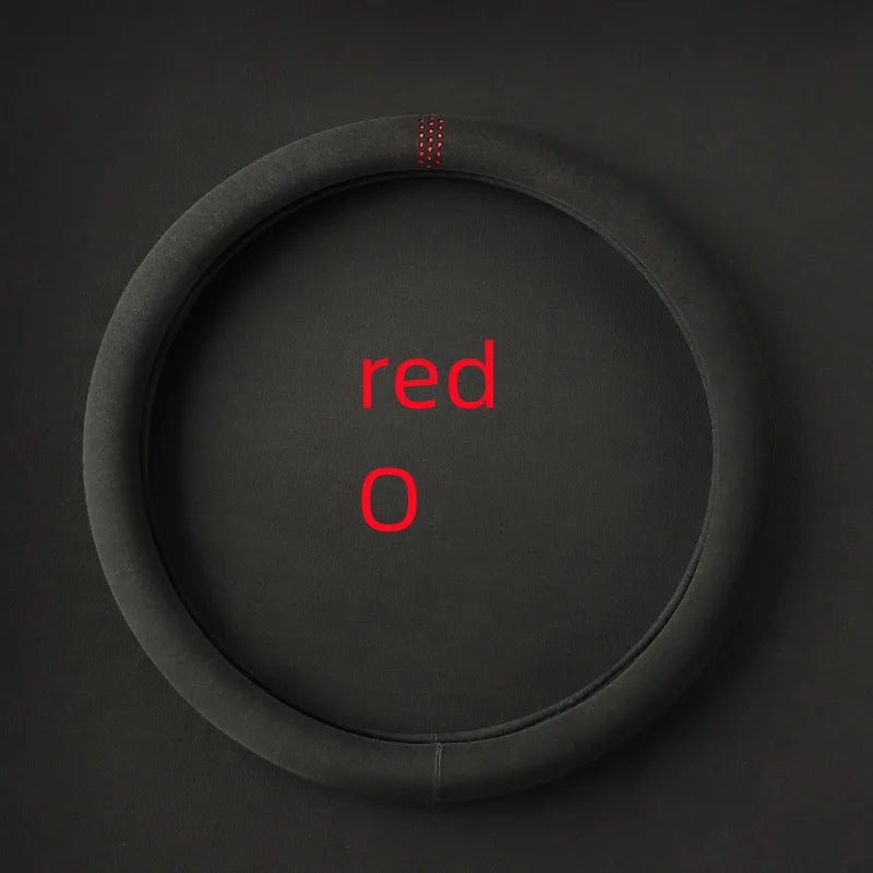 Suede Cover for All Seasons Auto Steering Wheel Cover Ultra-thin Non-slip D-shaped Round Breathable Car Steering Wheel Protector