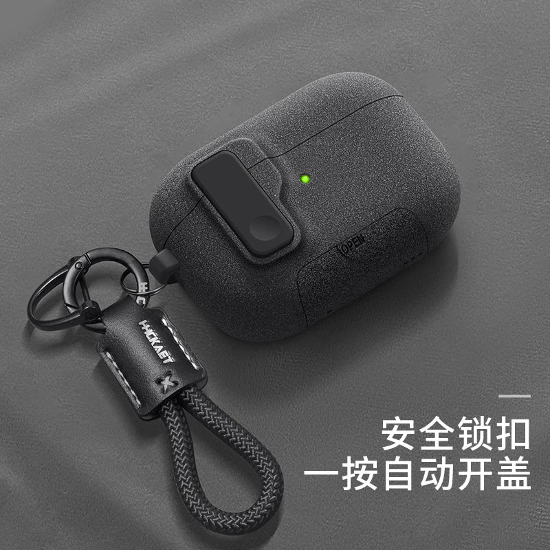 2025 New For AirPods Pro 3 Phone Stand Case Cover Magnetic Auto Lock TPU Shockproof Protective Sleeve With Hook for AirPods Pro3