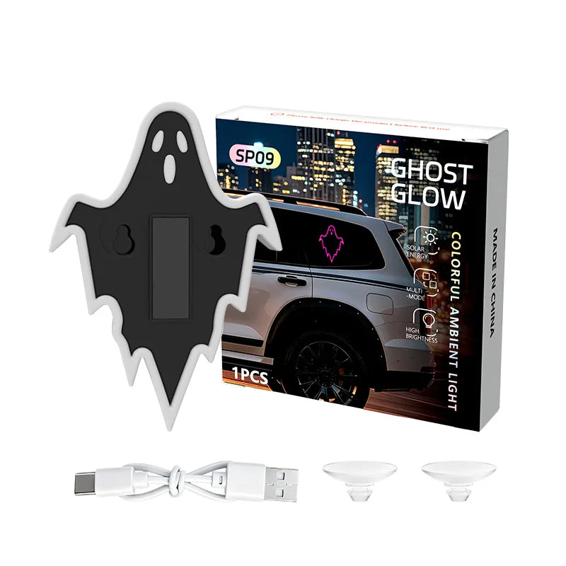 New Car Solar Nighttime Decoration Light Car Halloween Devil's Eye LED Atmosphere Light Universal Fun Lighting