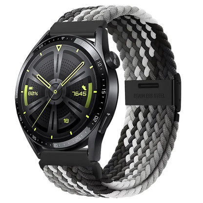 20 22mm Strap for Samsung Galaxy Watch 7 6 5 4 Band 40/44mm 5Pro Active 2 Gear S3 Braided Elastic Bracelet for Huawei GT2/3 4Pro