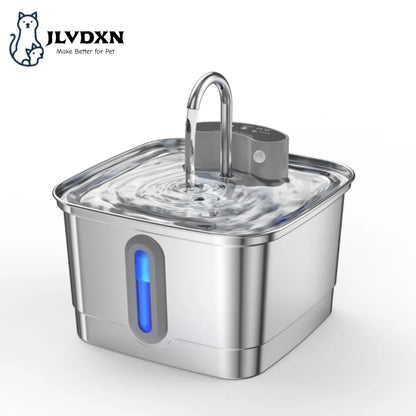 Smart Wireless Cat Water Fountain 4000mAh Rechargeable Battery Sensor Stainless Steel Automatic Pet water Dispenser with Filter