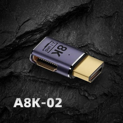 8K HDMI-compatible 2.1 Cable Connector Adapter 270 90 Degree Angle 2 Pieces Male To Female Converters Cable Adaptor Extender 3D