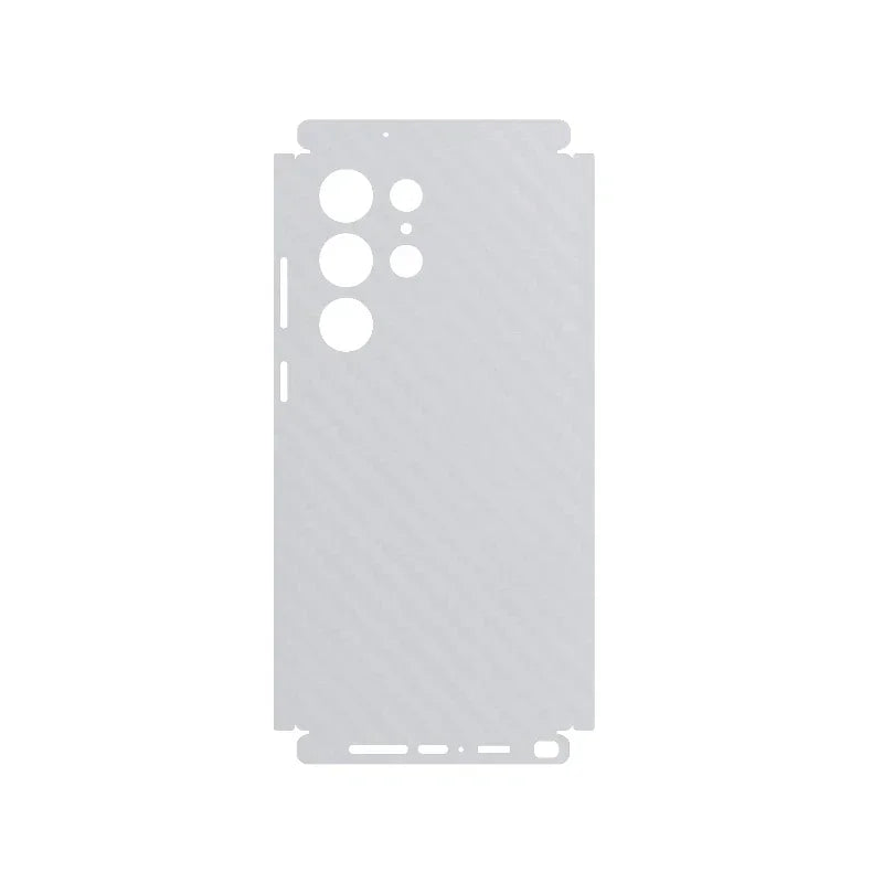 3D Carbon Fiber Skin Grain Full Body Phone Sticker For SAMSUNG GALAXY S25 S24 + S23 Ultra S23 Plus S22 A55 Back +Sides Wrap Film