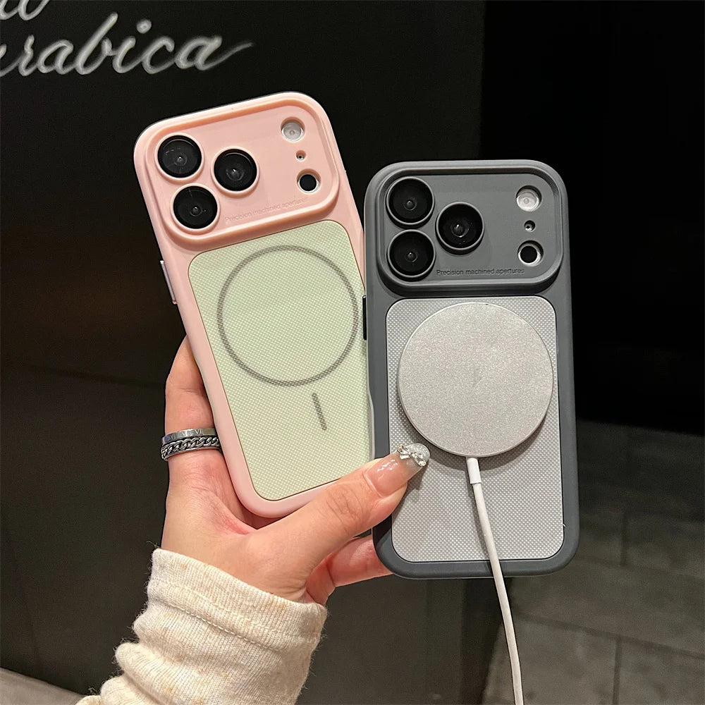 For iPhone 17 16 15 14 13 12 Pro Max Case Luxury Tough Cover For iPhone 16 15 14 Plus Magsafe Magnetic Phone Case