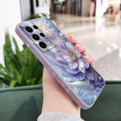 Pearlescent Flower Phone Case For Samsung Galaxy S25 S24 S23 S22 S21 S20 S10 S10E Ultra Plus FE Note 20 Ultra Plus Cover